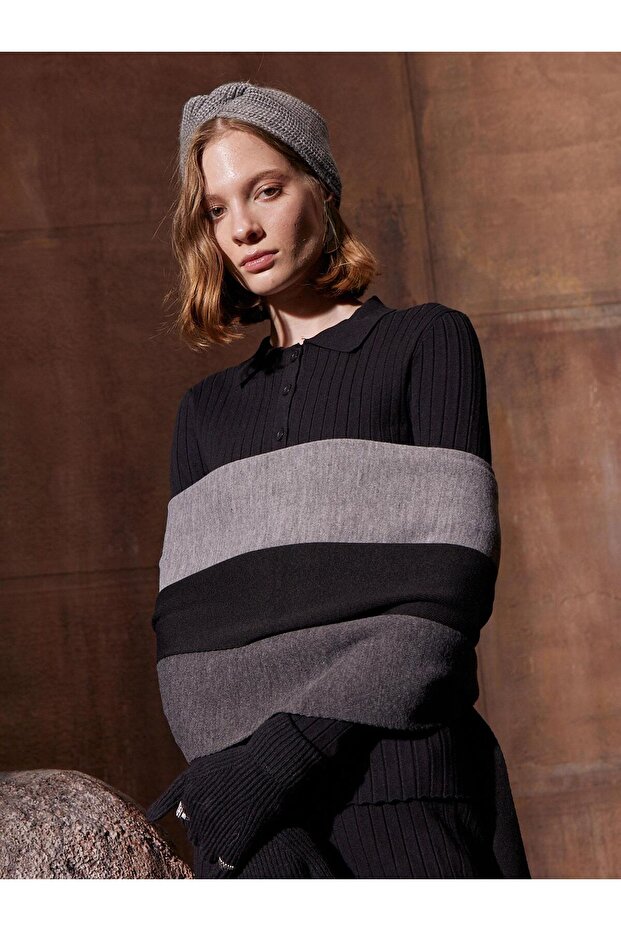 Triko Atkı - Antrasit - 1