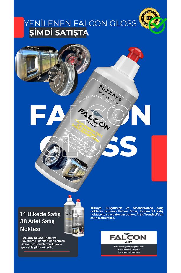 Buzzard Krom Alüminyum Jant Yüzey Parlatıcısı-600ml - 3