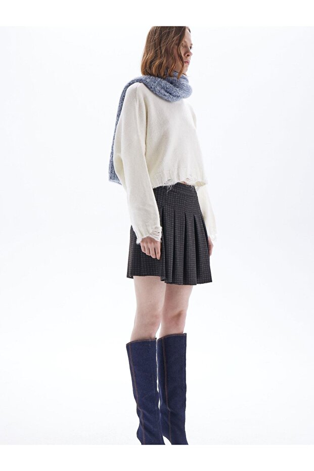 Triko Atkı - Mavi - 3