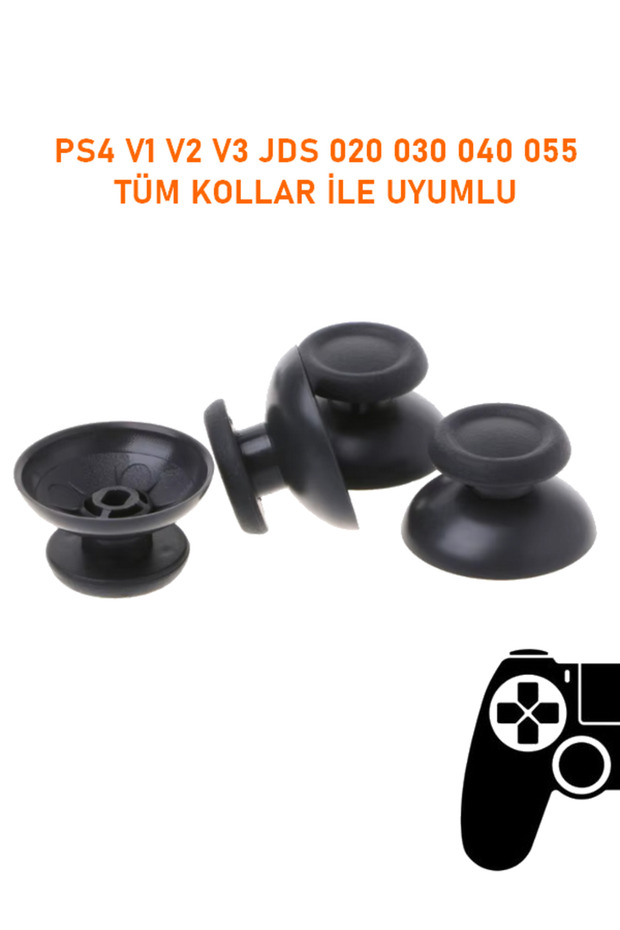 PS4 V1 V2 Tüm Kollar İle Uyumlu Analog Topuz Başlık Gri Renk Kaliteli Ürün Kol Tamir (1 Adet) - 2