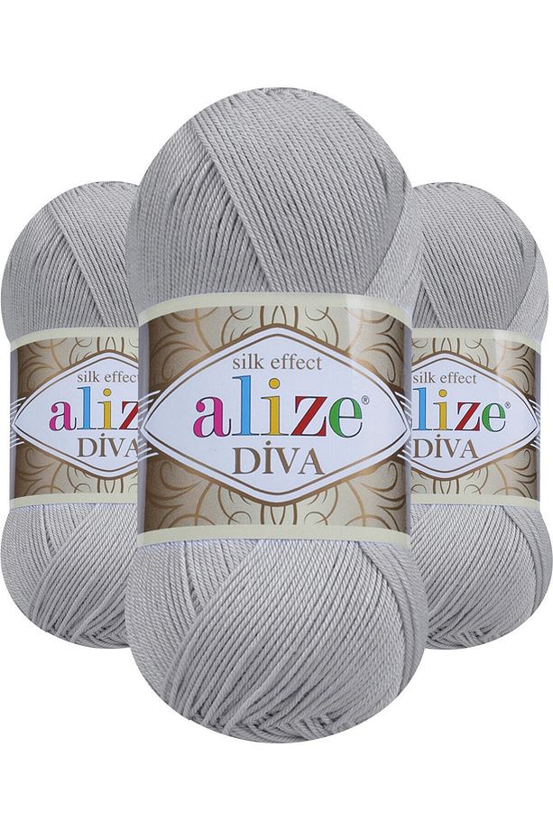 Diva 355 (GRİ) Amigurumi El Örgü Ipi 1 Adet - (NORMAL ÖRGÜ IPLERİNE GÖRE DAHA INCE VE KÜÇÜKTÜR); - 8
