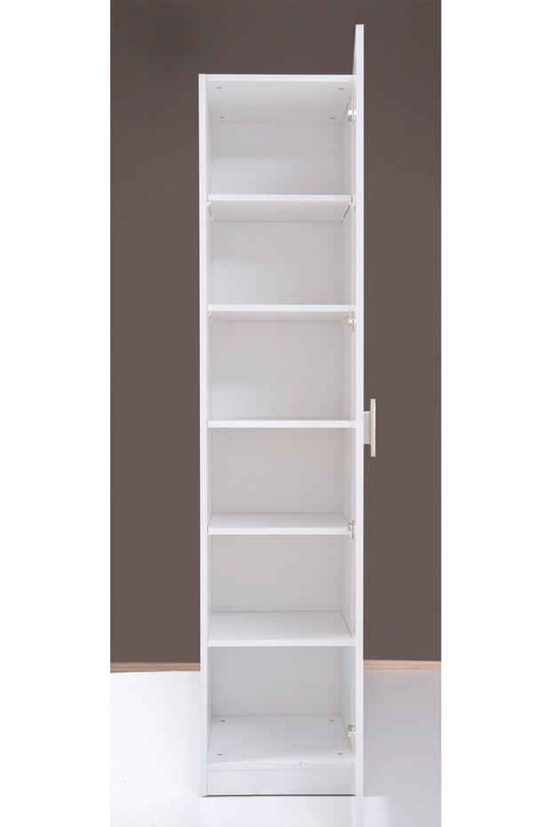 Plus 812461 Stella Tek Kapaklı Raflı Gardırop - Beyaz - 1