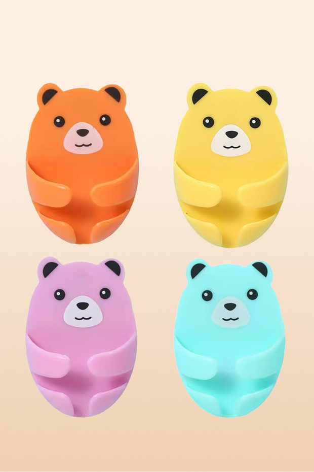 Teddy Bear Patterned Cute Plug Holder - 2