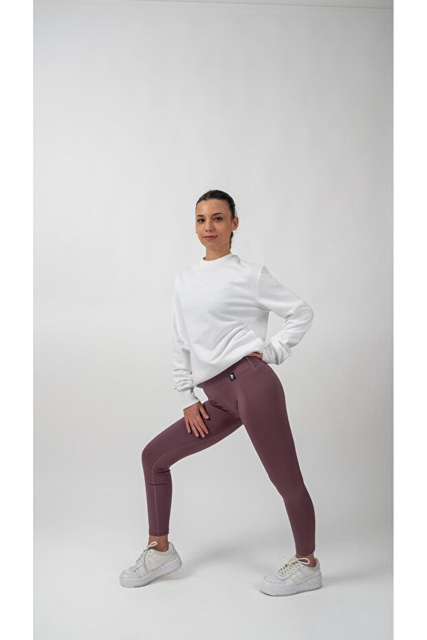 سويت شيرت نسائي أساسي من القطن ذو 3 خيوط - 1