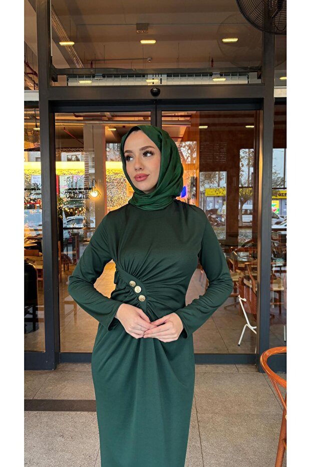 DRAPELİ ELBİSE - 2