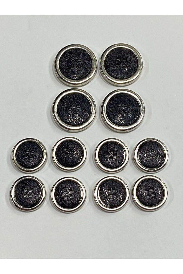 Blazer Jacket Button Set / Black Silver / M004