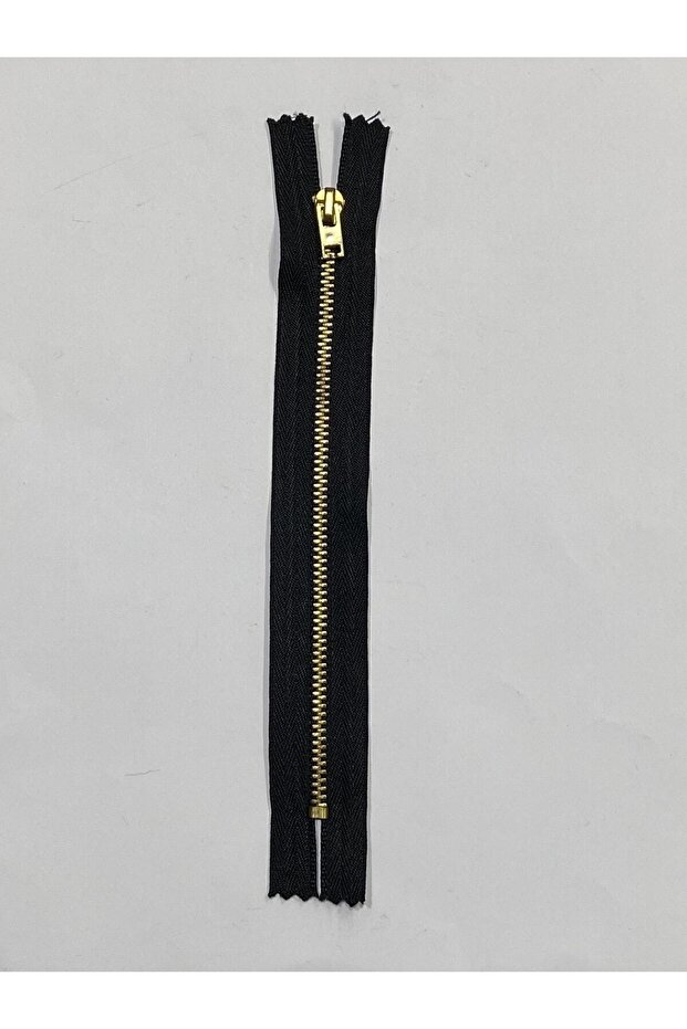Jeans zipper / iron tooth trouser zipper / black gold teeth 16 cm