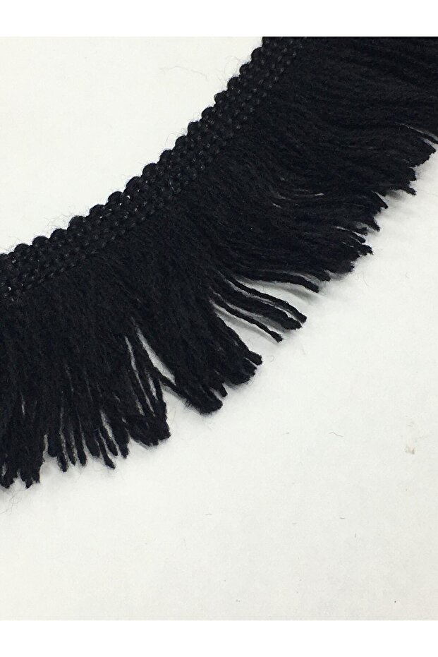 Cotton Tassel Fringe 3 Cm Black 3 Meters