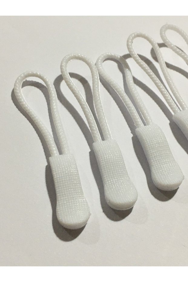 Zipper Gloves Set of 10 White