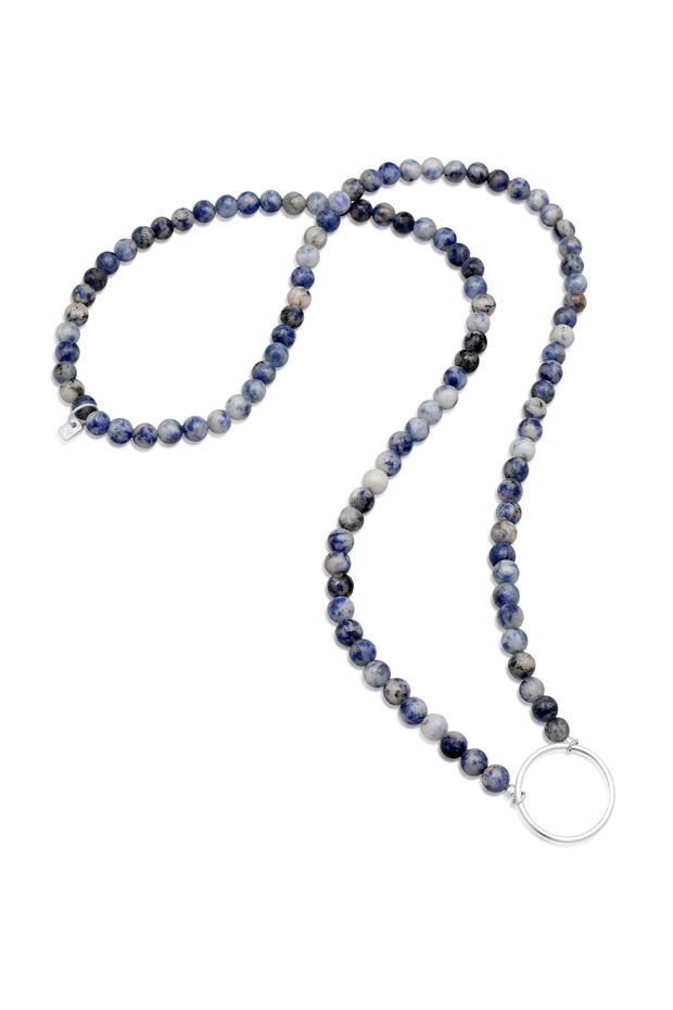 Šperky Doplňky Kuzzoi Náhrdelník Pánské Charm Nosič Achátové koule Modrá 925 Sterling Silver Léto / - 1