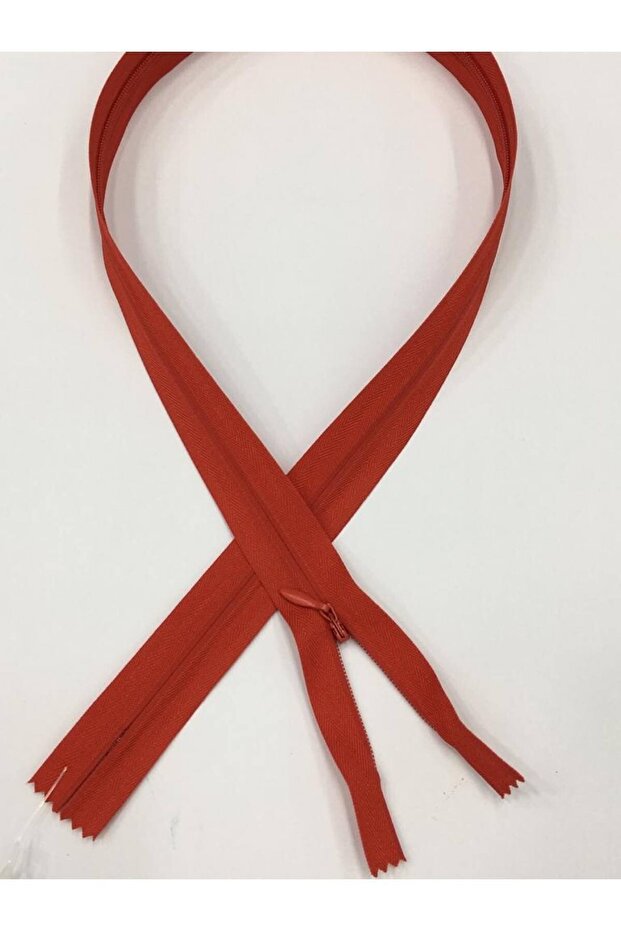 Hidden Dress Zipper / Extra Thick Teeth / 70 Cm Red