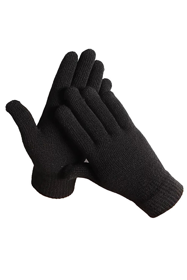 Erkek Triko Eldiven Siyah - 2
