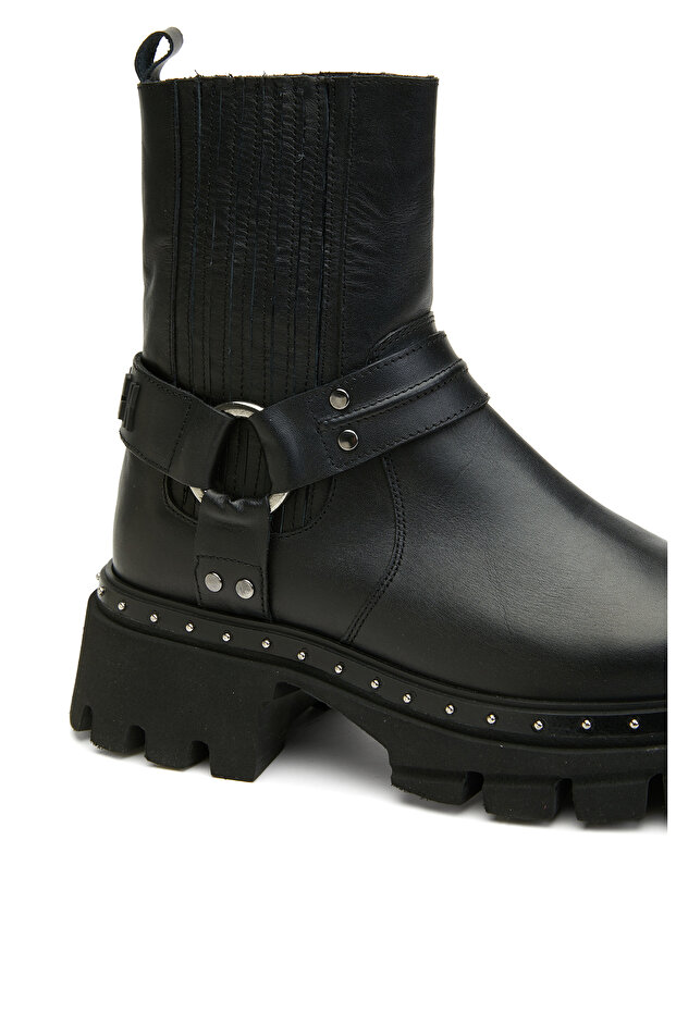Siyah Kadın Deri Bot - 6