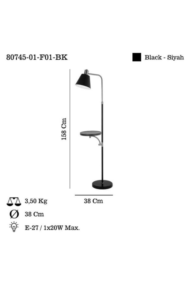 MASERA SİYAH LAMBADER 1XE27 - 2