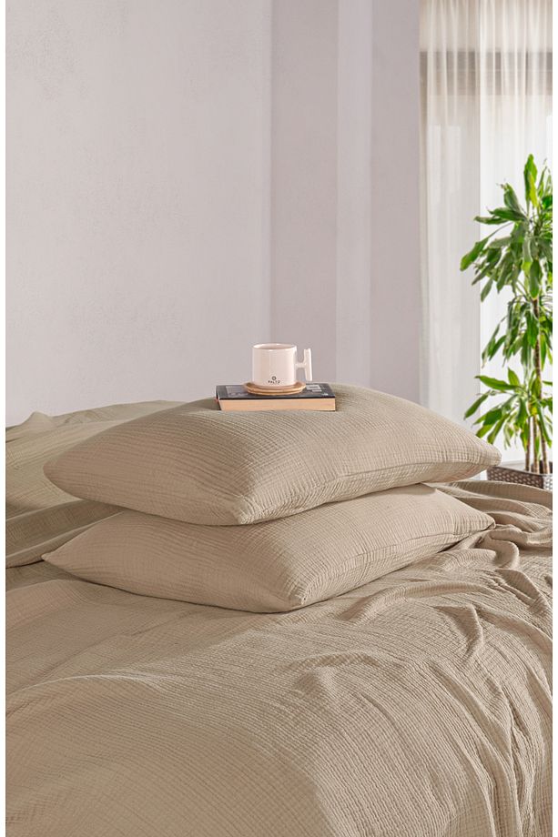 Müslin Tek Kişilik Yatak Örtüsü Seti 180 X 230 Cm, 2 Parça, Yazlık Yastık Kılıfı Ve Pike Takımı - 5
