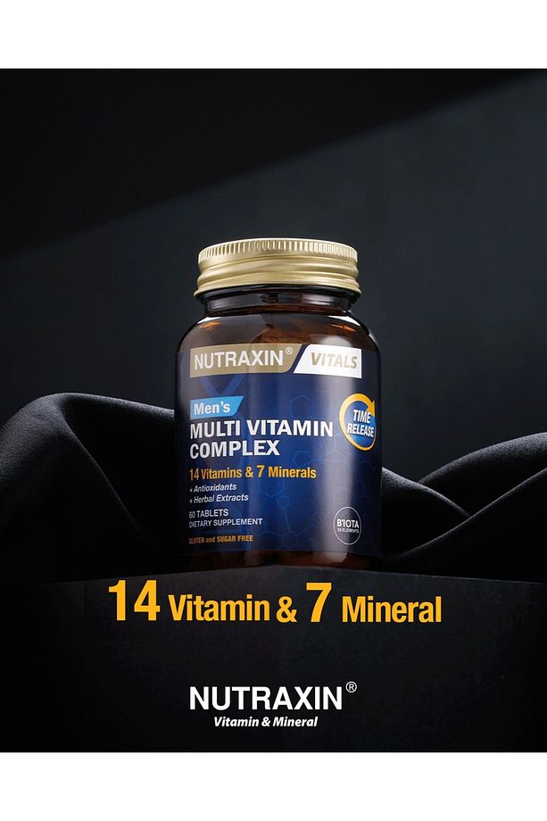 Erkek ve Kadınlar İçin Zaman Salınımlı İkili Multivitamin Seti 60 Tablet + 100ml Jel Hediye - 6