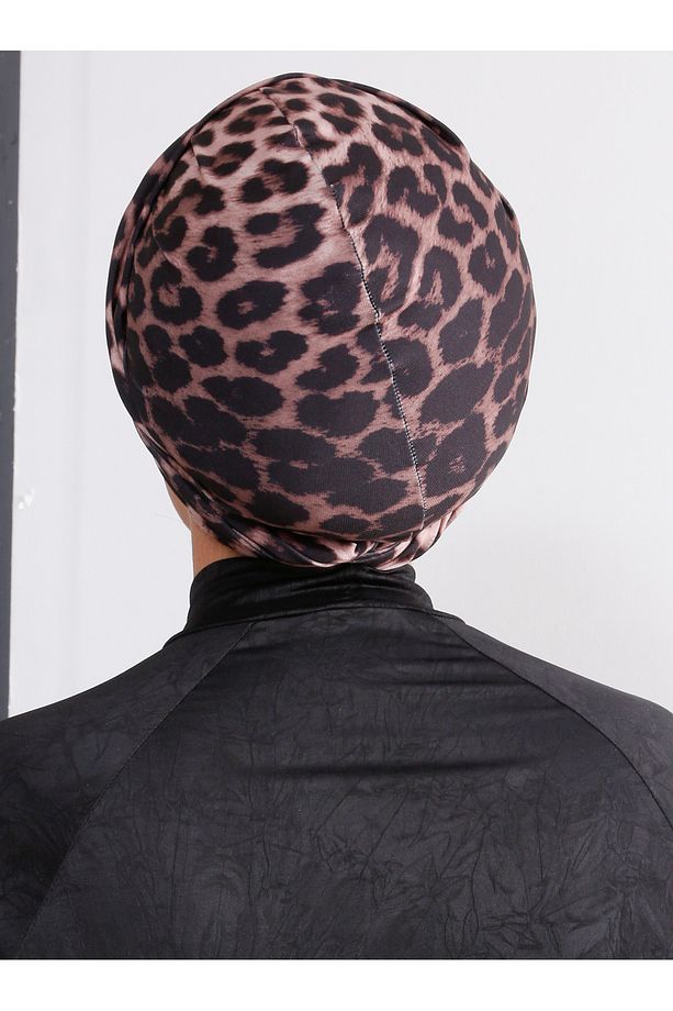 Leopar Desenli Dolama Bone - Bej - 3