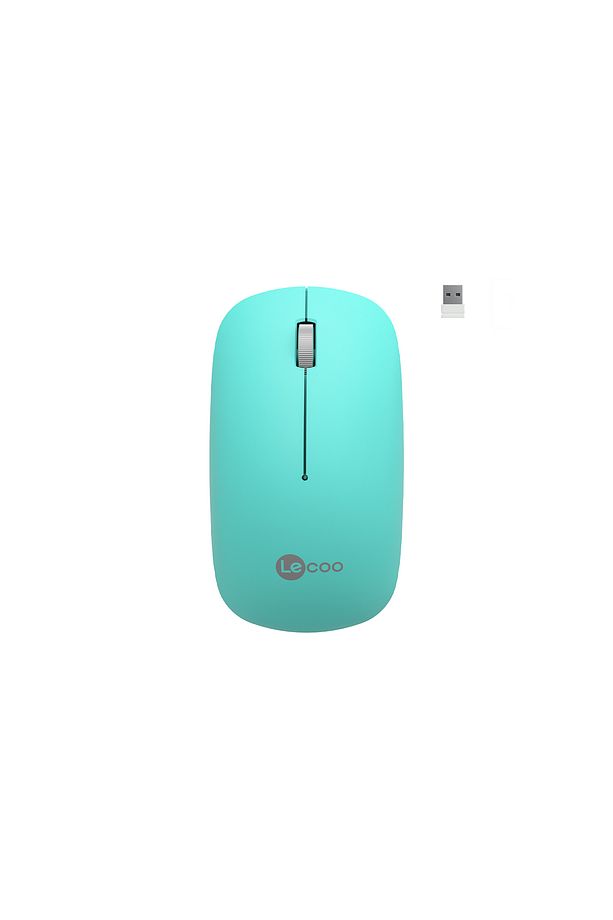 Ws214 Kablosuz 1200dpı 3 Tuşlu Sessiz Dizüstü, Pc, Mac Için, Usb Alıcı Ile Optik Mouse Turkuaz - 1