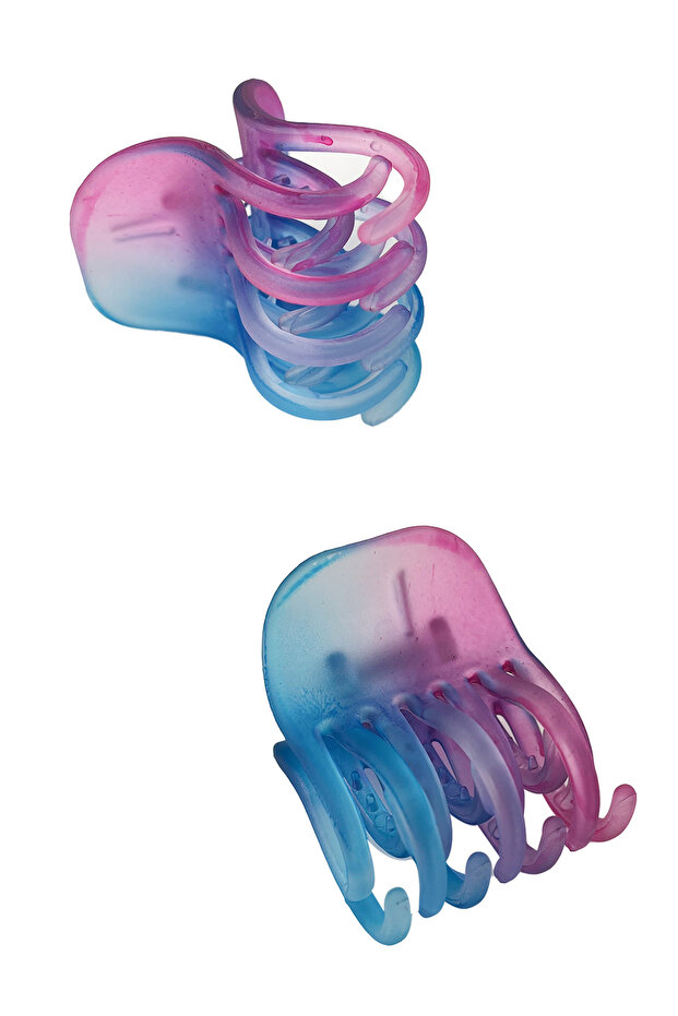 مشبك مزلاج أزرق بلونين (الحجم: 4 سم) - 2