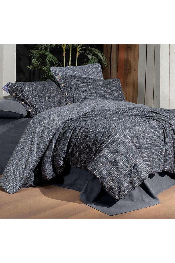 Glamis Tek Kişilik %100 Pamuk Flanel (Pazen) Nevresim Takımı Gri - 1