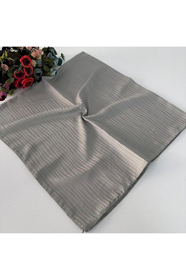 Luxury Pearl Jacquard Cotton Scarf Dark Grey Jpb0813