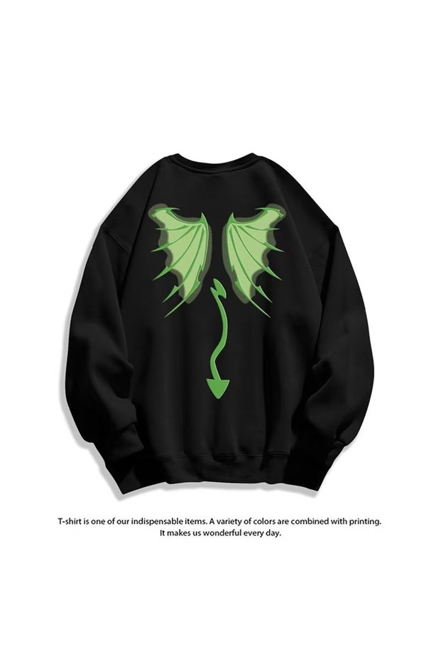 9 Colors Cotton Men Sweatshirt Korean Devil Print High Quality Long Sleeve T-Shirts Harajuku Yü