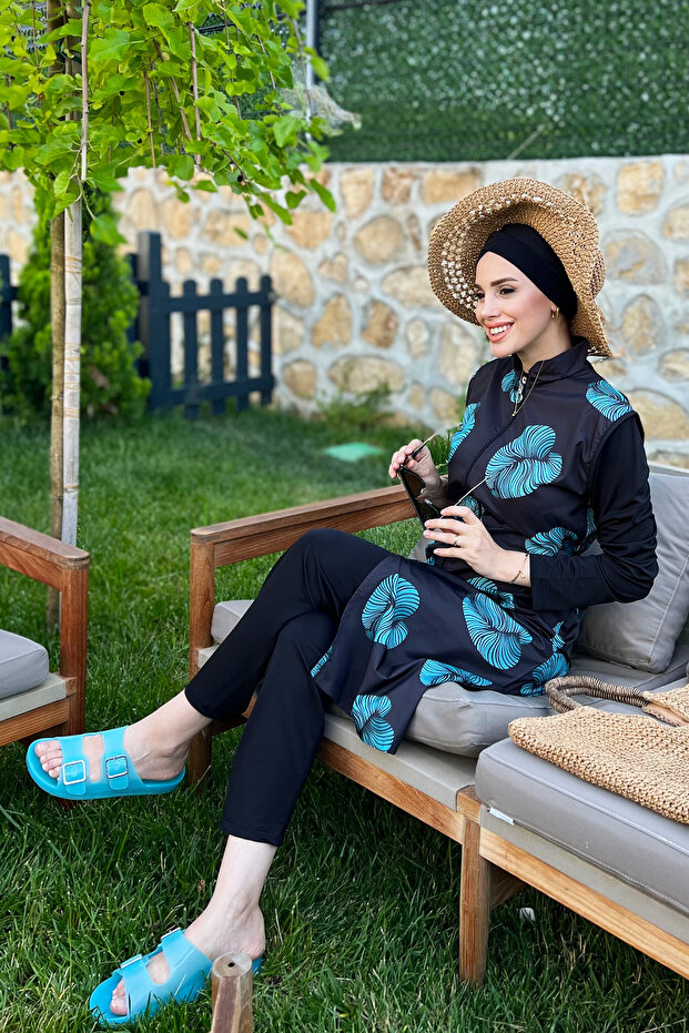 ملابس السباحة الحجاب المغطاة بالكامل R4407 سيرا