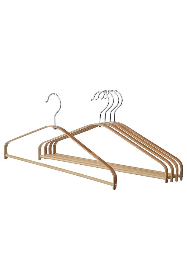 Askı Bambu Giysi Askısı 5 Adet Genişlik: 40 cm - 2