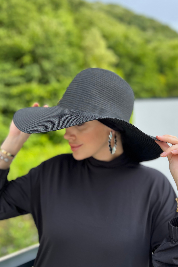 Hasır Şapka Siyah Rş-64 - 3