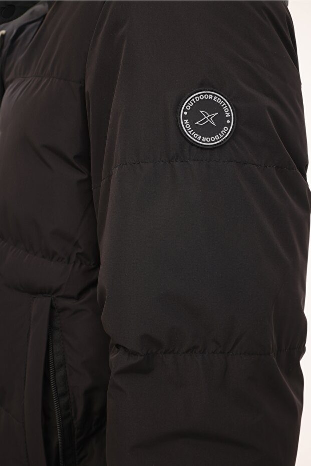 ML HUGO COAT 4PR Siyah Erkek Kısa Kaban - 5