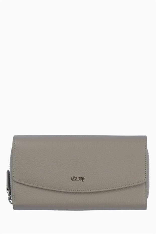 Genuine Leather Women's Wallet - Portfolio 2221 - Mink