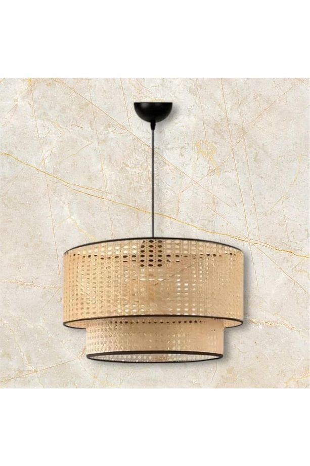 Hazeran Salon Mutfak Oturma Odası Avize Hasır Rattan Çift Katlı - 1