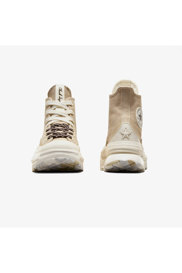 Run Star Legacy CX Platform Canvas & Suede Kadın Krem Sneaker - 4