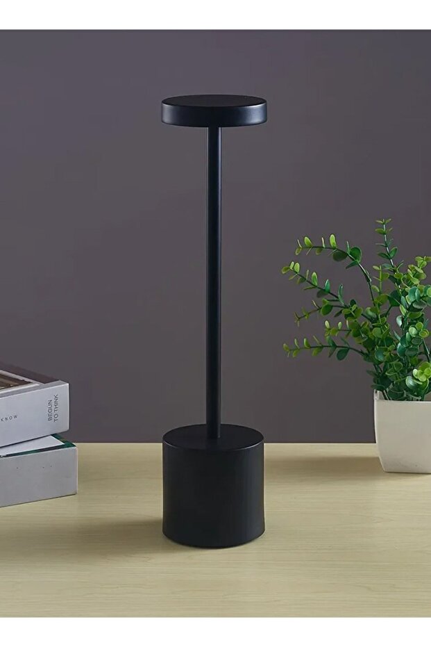 مصباح طاولة LED لاسلكي يعمل باللمس على شكل عصا سوداء - 1