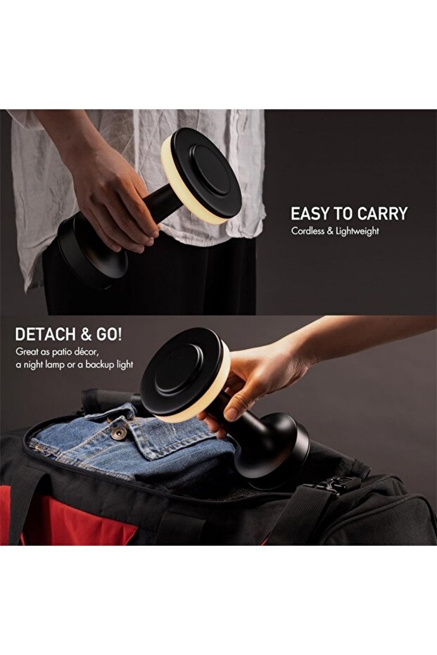 10-Pieces Portable LED Table Lamp with Touch Sensor 1000mAh Thin corner Black - 5