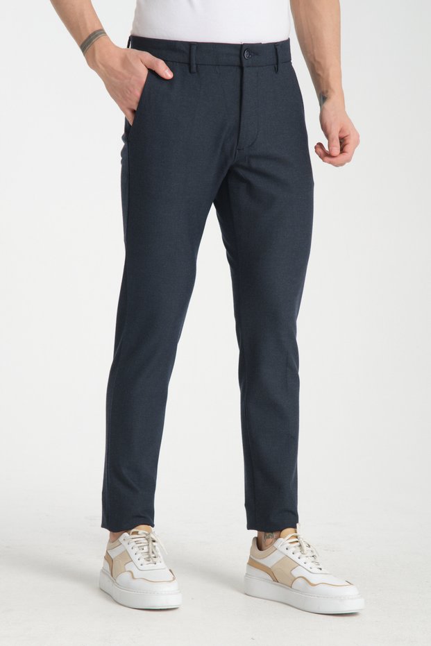 Thick Straight Men's Side Pocket Classic Waist Slim Fit Chino Pants