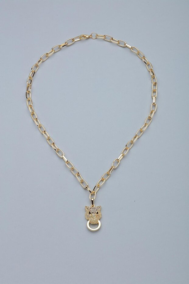 Gold Kaplan Figürlü Kolye - 2