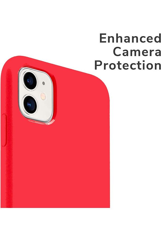 Apple Iphone 11 Uyumlu Içi Kadife Lansman Silikon Kılıf Kapak Kırmızı - 3