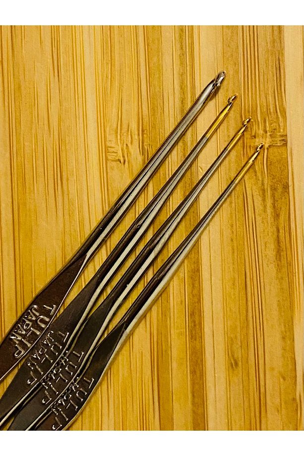Metal Oya, Dantel ve Örgü Tığ Seti. 12cm. No: 2-10-12-13. 4 Adet. - 5