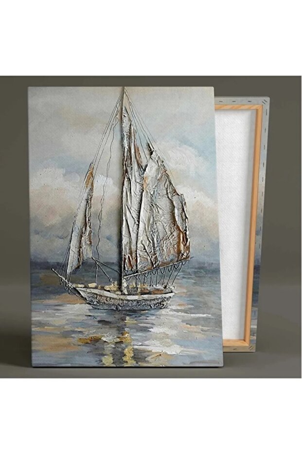 Oil Paintings Effect Ship Sailboat Sea Nature Landscape Canvas Art
