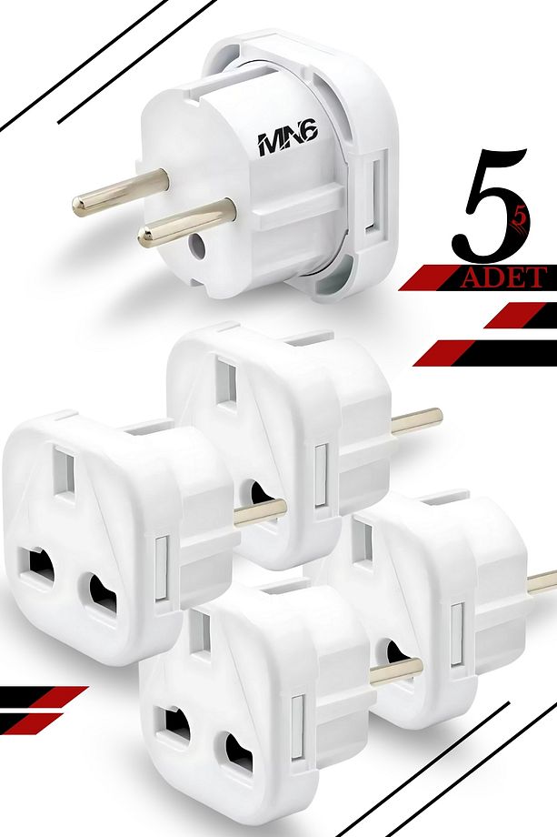 M04 Priz Dönüştürücü/5 Adet Fiş Çevirici Adaptör-şarj Aleti Fiş Dönüştürücü - 1