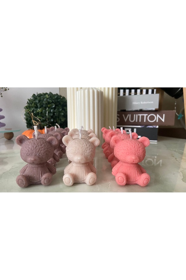 Mini Ayıcık Mum (Doğal Soya Wax) 25’adet - 4