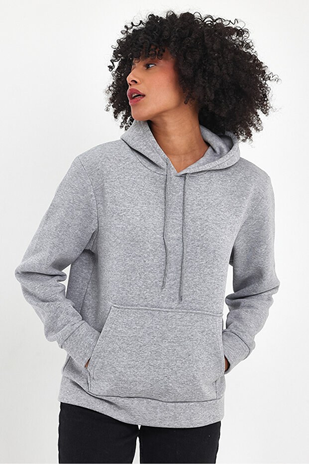 Women's Hooded Comfortable In-mold Fleece 3 thread SweatShirt spr24swk55