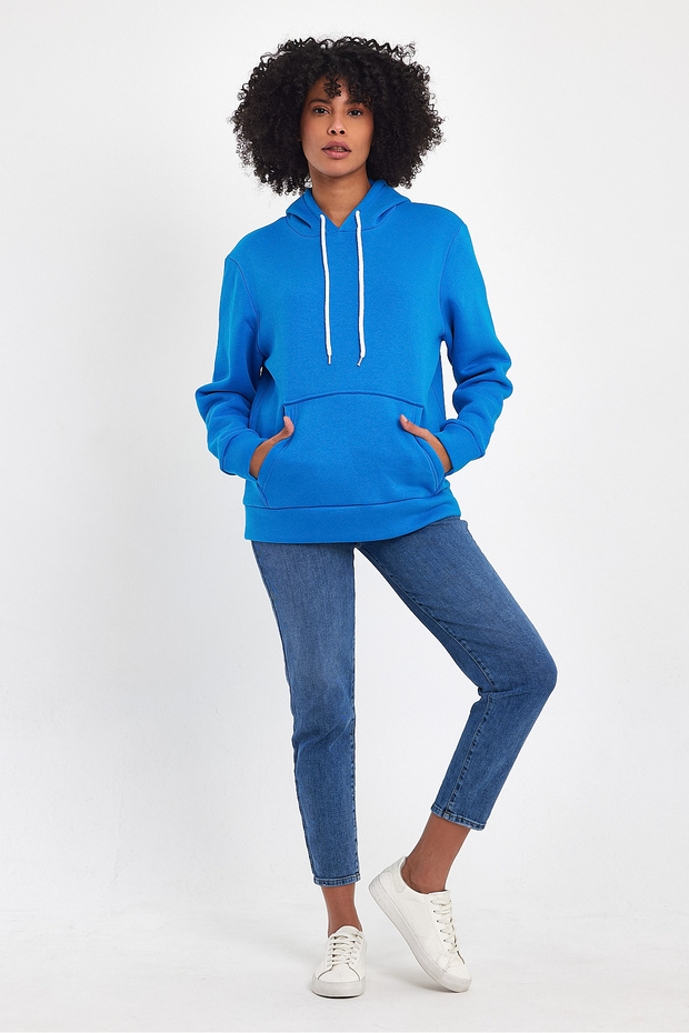 Women's Hooded Comfortable In-mold Fleece 3 thread SweatShirt spr24swk55