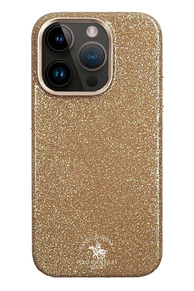 Santa Barbara Polo Racquet Club iPhone 15 Pro Max Aurora Glitter Cover - Gold 382105
