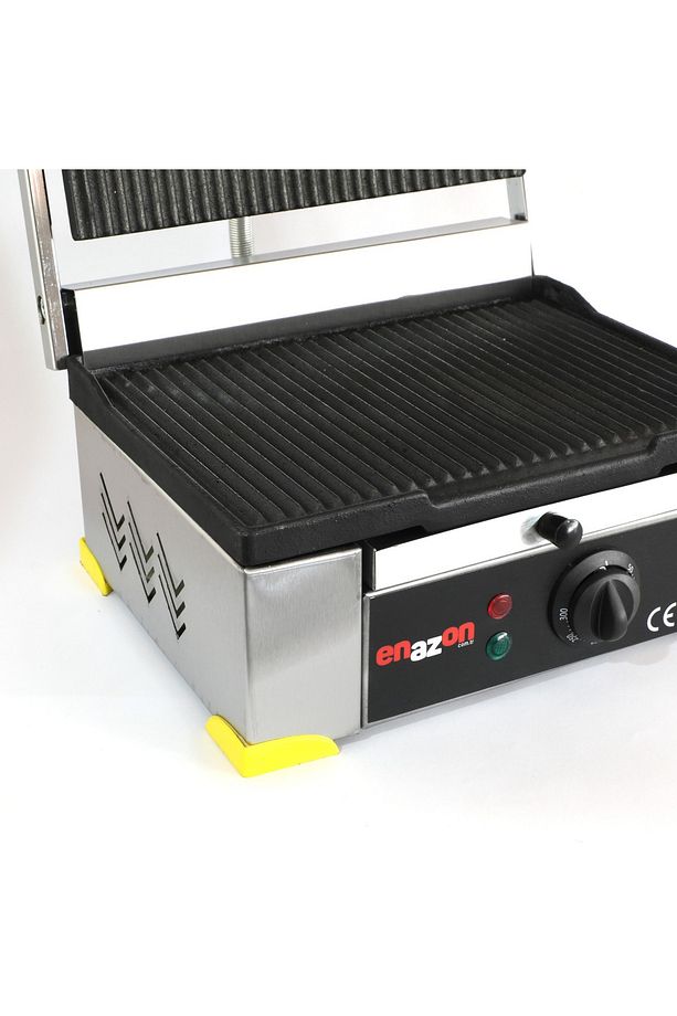 Ev Tipi 8 Dilim Elektrikli Saf Demir Döküm Tost Makinesi 30x23 - Inoks Sarı - 4