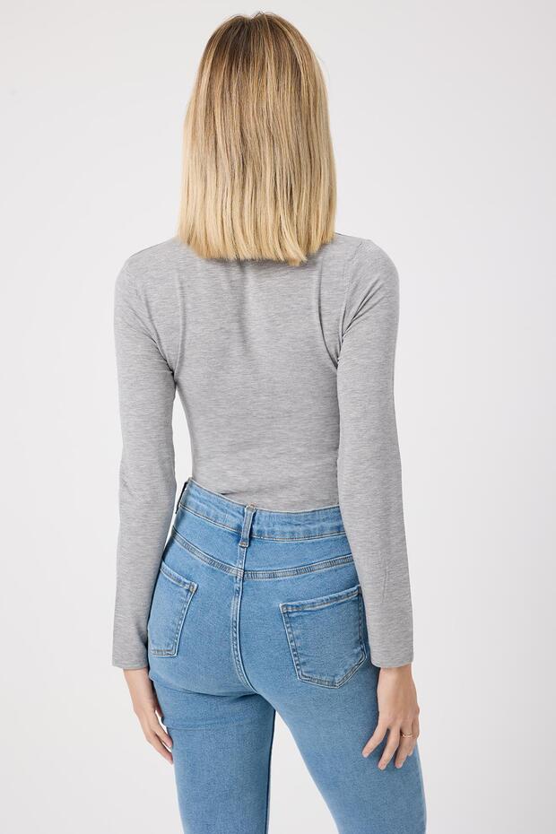 Kadın Basic body Gri - 4