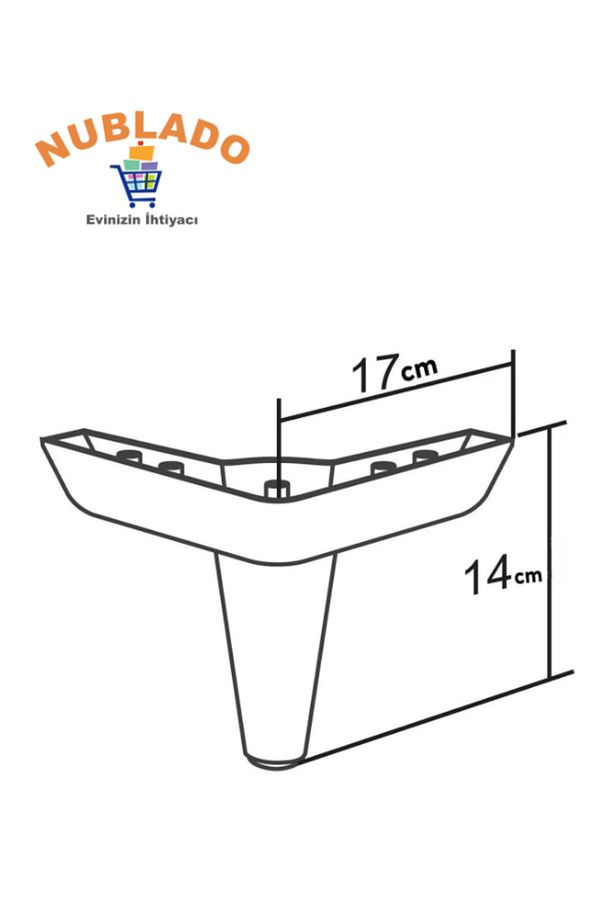 Lüks Mobilya Kanepe Koltuk Tv Ünitesi Baza Yükseltici Ayağı Ayakları 14 cm Ahşap Desenli Ayak. - 7