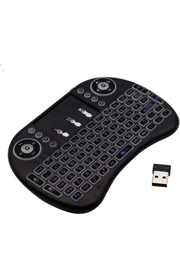 Türkçe Kablosuz Mini Klavye Lg Philips Samsung Vestel Tv Uyumlu Ledli Konsol Klavye Mouse - 3