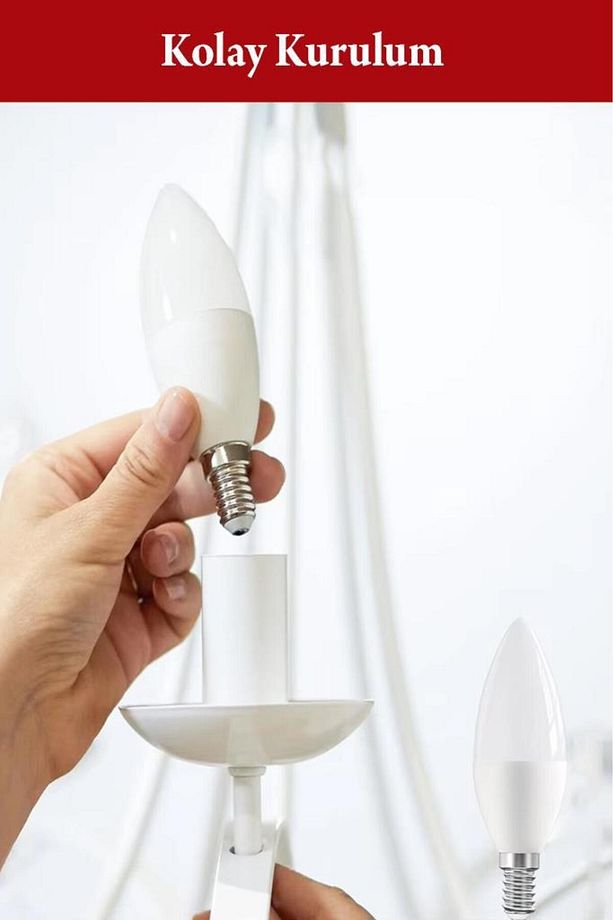 Ledvalue 7,5W (60W) 3 lü Led Mum Ampul Sarı - 2700K E14 - 3